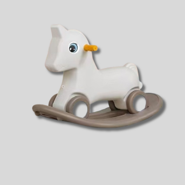 3-in-1 Kids Rocking Horse with Ride On | 616 White
