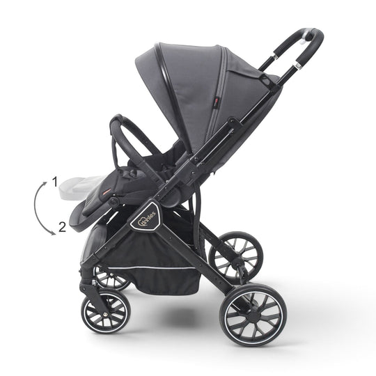 Stroller With Reversible Handle & Seat Grey T110-022