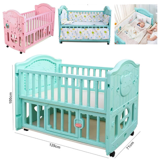 Comfortable and Durable Baby Fiber Cot - Blue