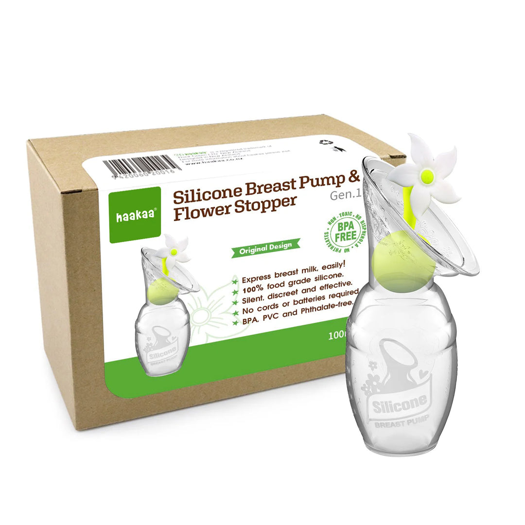 Silicone Breast Pump & Flower Stopper Set Gen-1 (4Oz -100ml)