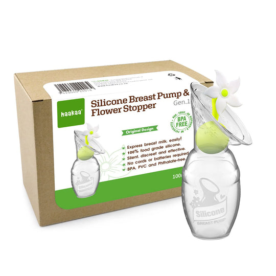 Silicone Breast Pump & Flower Stopper Set Gen-1 (4Oz -100ml)