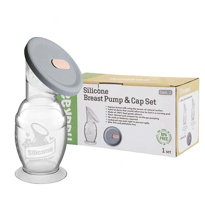 Silicone Breast Pump With Suction Base & Cap Set Gen-2 (5Oz -150ml)