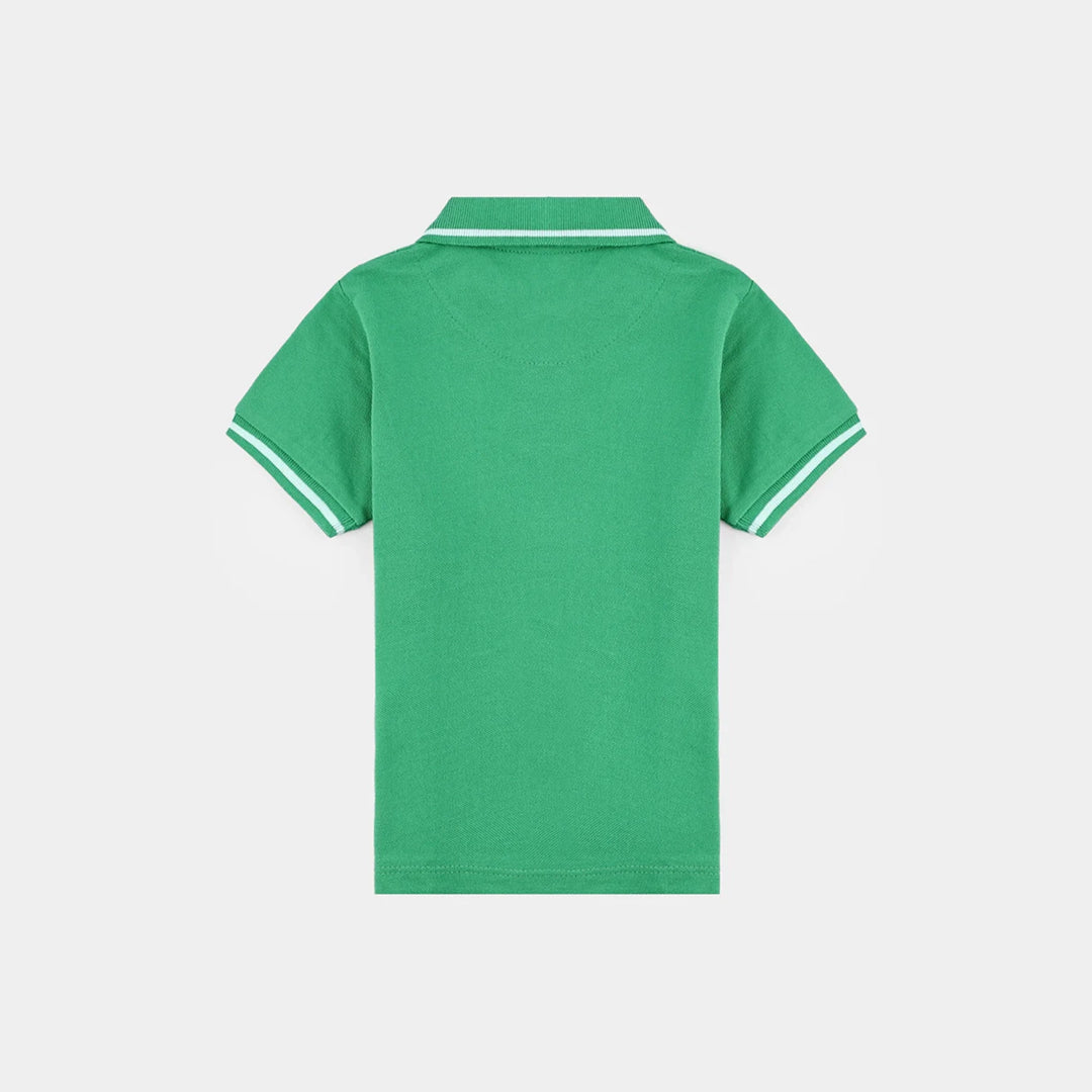 Infant Boys Cotton PK Polo Off Road-Holly Green