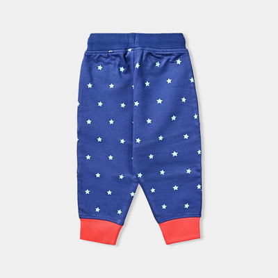 Infant Boys Cotton Terry Sleeping Pyjama Stars-N.Peony