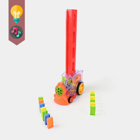 DOMINO TRAIN WITH LIGHT & MUSIC TOY FOR KIDS