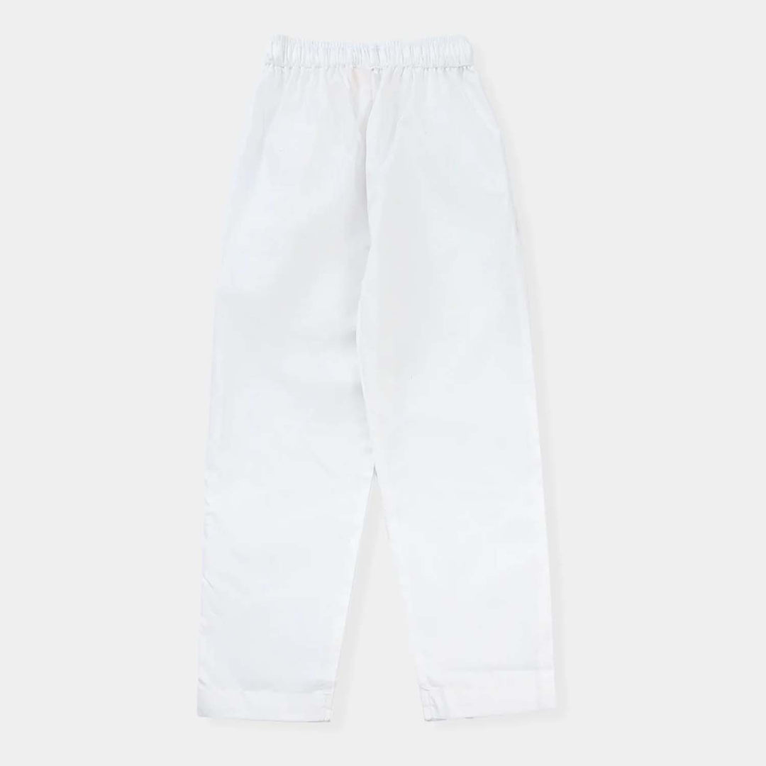 Boys Poly Viscose Eastern Pyjama-White