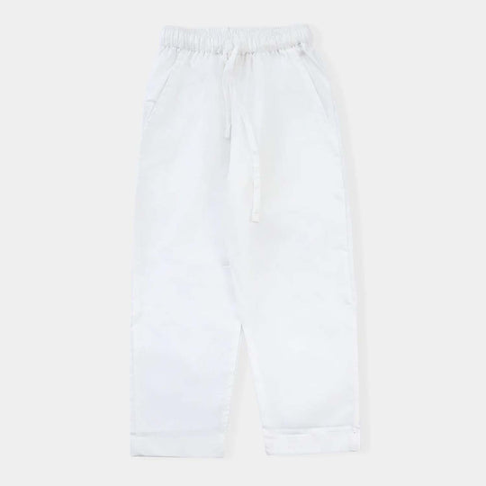 Boys Poly Viscose Eastern Pyjama-White