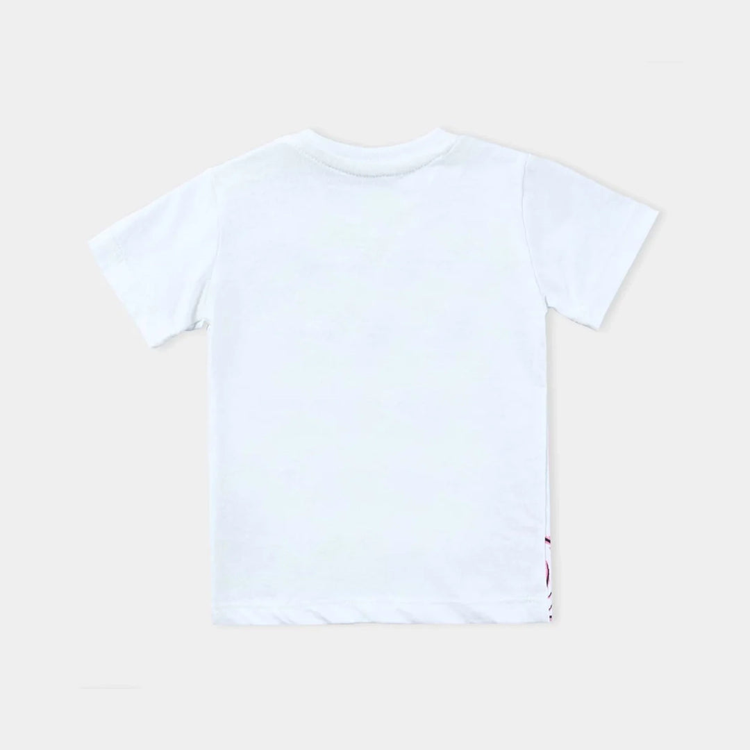 Infant Girls Cotton Jersey T-Shirt Hi Pakistan-White