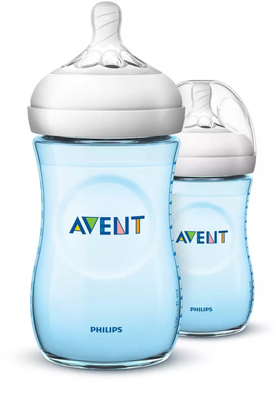 Philips Avent Natural II PP 260ML Bottle PK2 (Blue) - (SCF695/23)