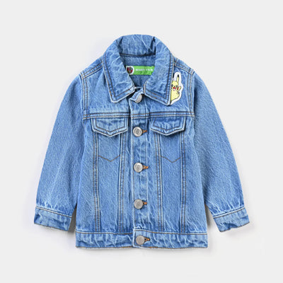 Infant Boys Denim rigid Woven Jacket-Light Blue