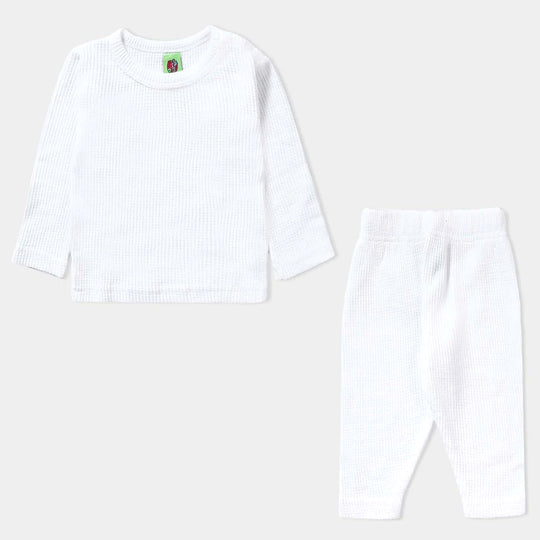 Infant Unisex Thermal Inner Wear-White