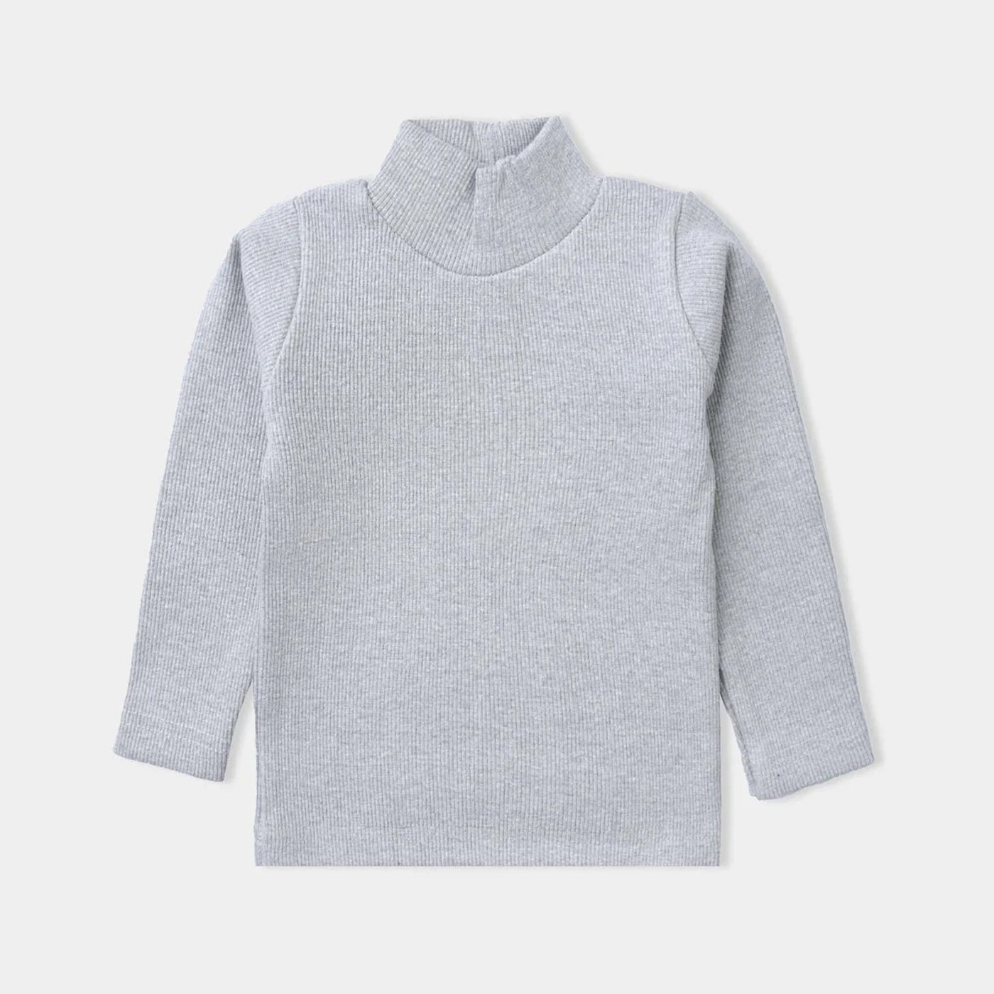 Unisex Rib Turtle Neck - Grey