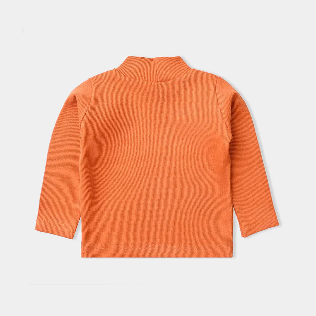 Infant Unisex Thermal Turtle Neck-Orange