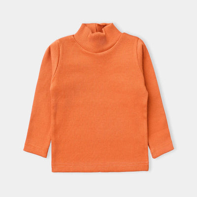 Infant Unisex Thermal Turtle Neck-Orange