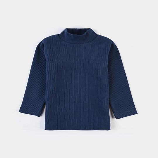 Infant Unisex Thermal Inner Turtle Neck -NAVY