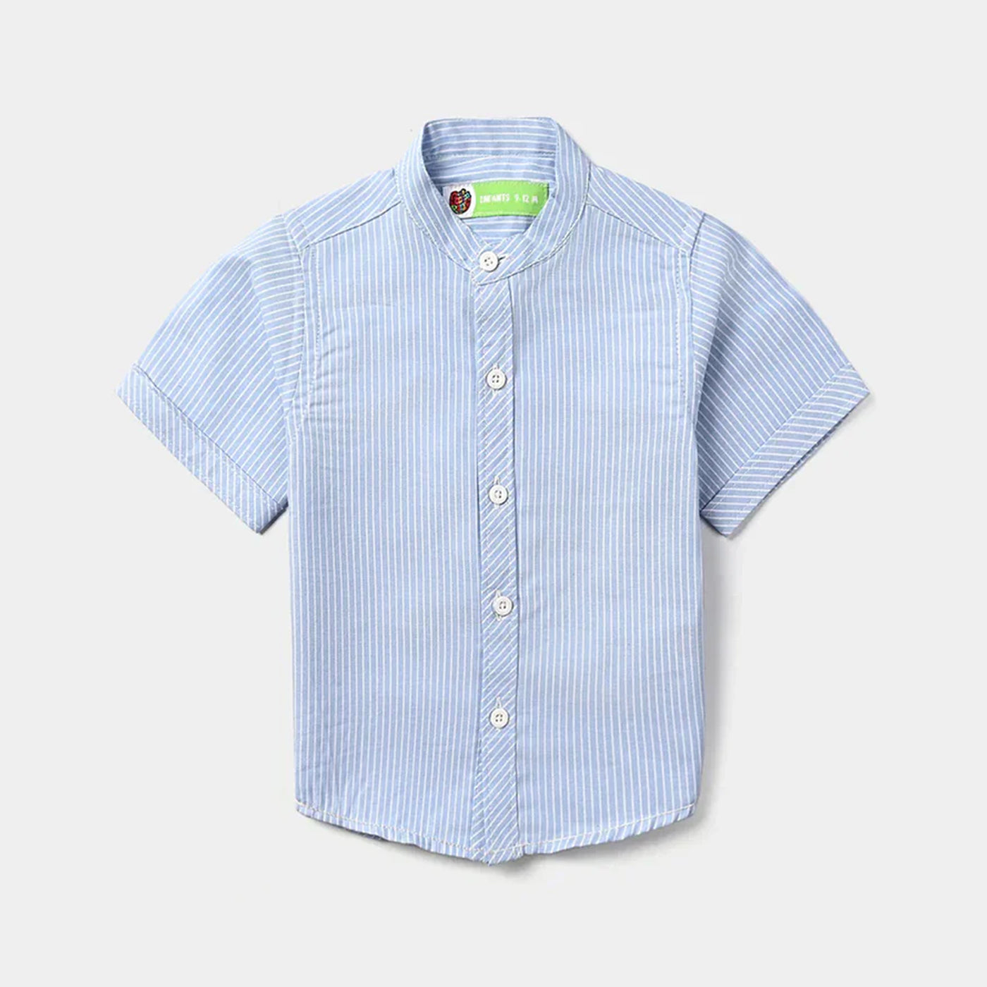 Infant Boys Yarn Dyed Basic Casual Shirt (Stripes)-L/BLUE