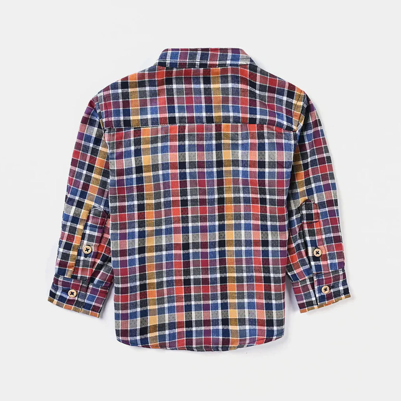 Infant Boys Flannel Basic Casual Shirt (Smiley)-L/BROWN