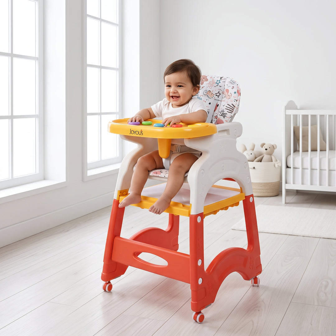 Baby High Chair 3 in 1 Orange (985)