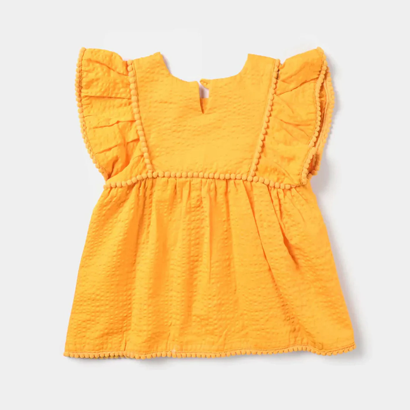 Infant Girls Cotton Poplin Casual Frock peacock-Citrus