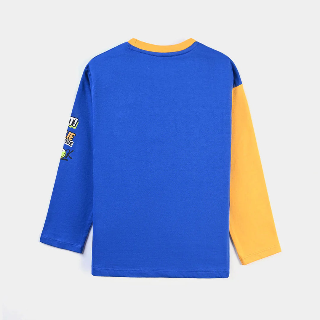 Boys Cotton Jersey T-Shirt F/S Skaters-C.Blue