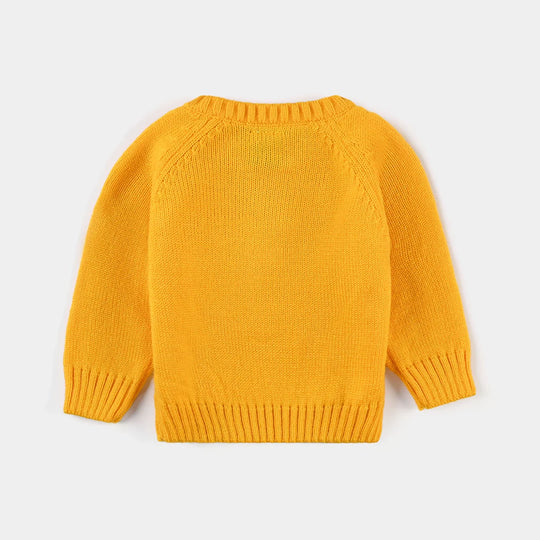 Infant Boys Acrylic Sweater Little Tiger-Bright Yellow