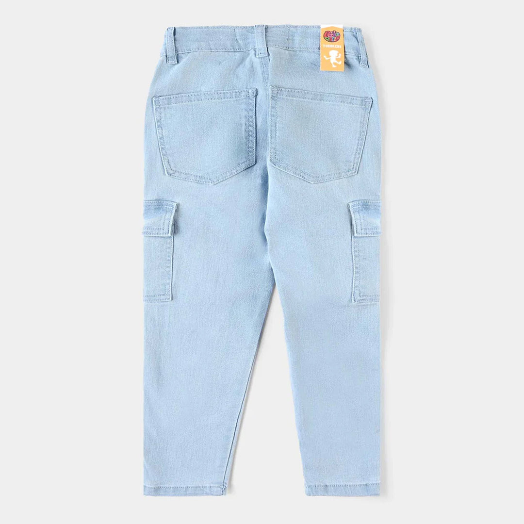 Boys Denim Stretch Pant Keep Rolling-Ice Blue