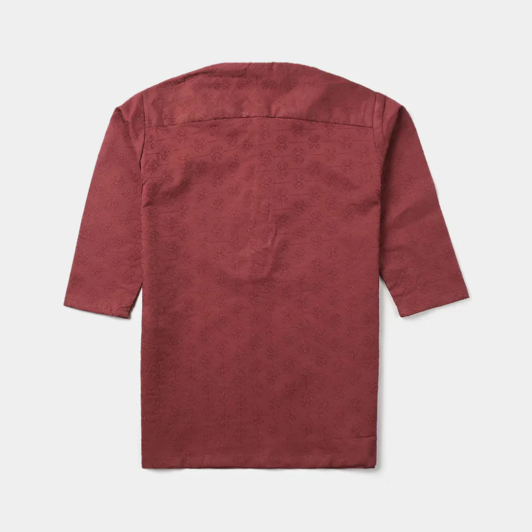 Infant Boys Chicken Kari Basic Kurta (Chicken)-MAROON