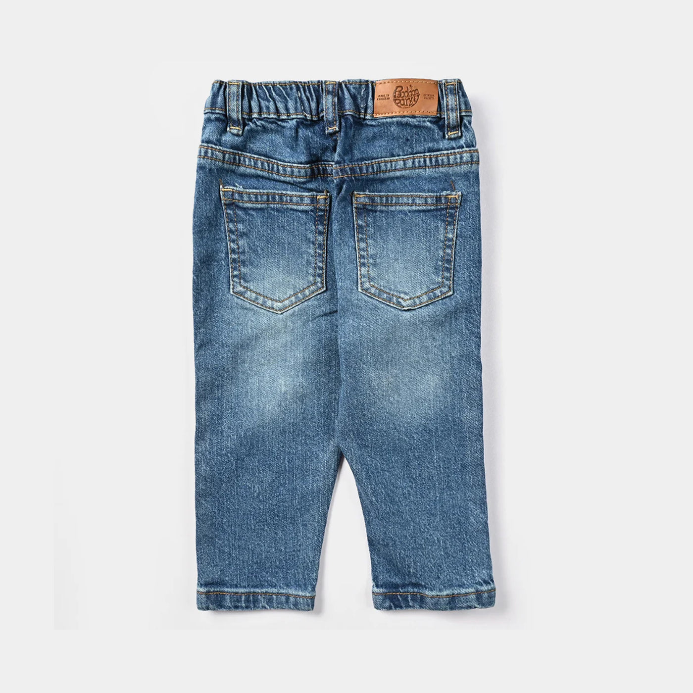 Infant Boys Denim Stretch Denim Pant Bear-LIGHT BLUE