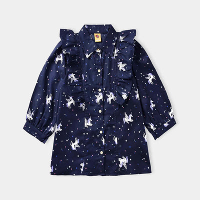 Girls PC Casual Top Teaberries-Navy Blue