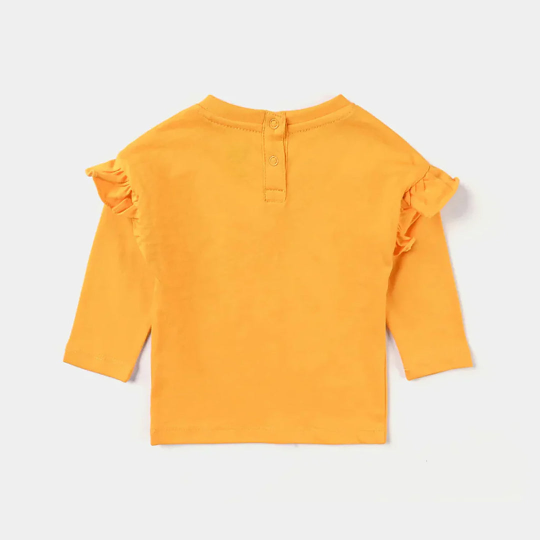 Infant Girls Cotton Jersey T-Shirt Rabbit-Citrus