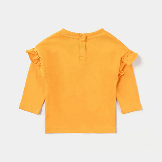 Infant Girls Cotton Jersey T-Shirt Rabbit-Citrus