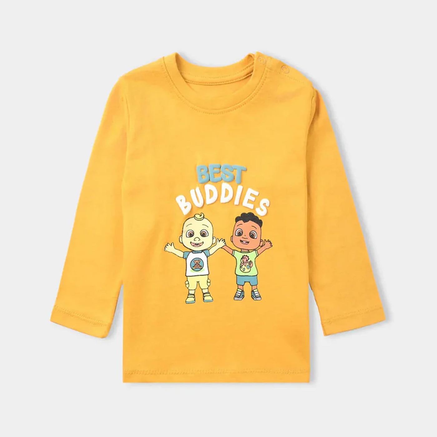 Infant Boys Cotton Jersey Round Neck T-Shirt Best Buddies-Artisan Gold