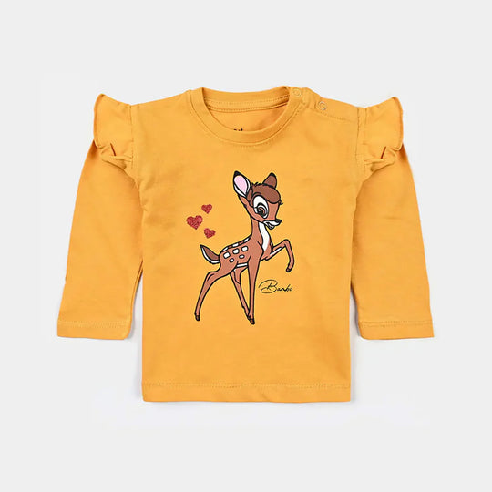 Infant Girls Cotton Jersey T-Shirt -Artisan Gold