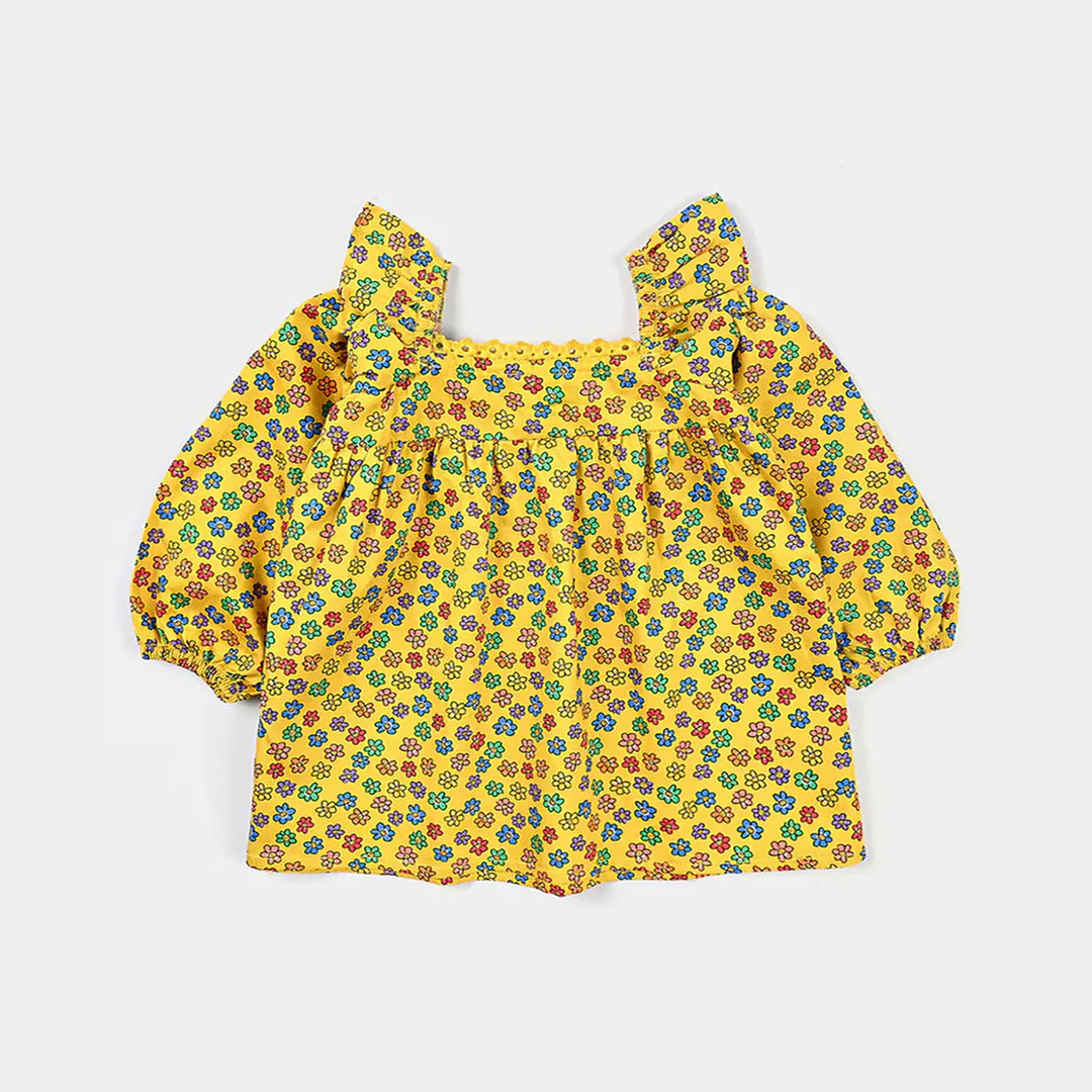 Infant Girls Cotton Poplin Casual Top Freesia-Multi