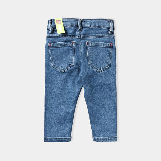 Infant Boys Denim Stretch Denim Pant Dino-Mid Blue