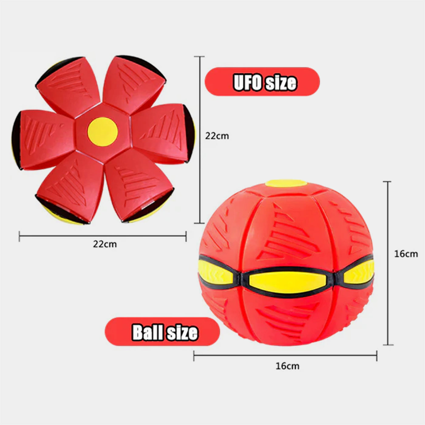 Flying UFO Saucer Light Magic Ball | Red