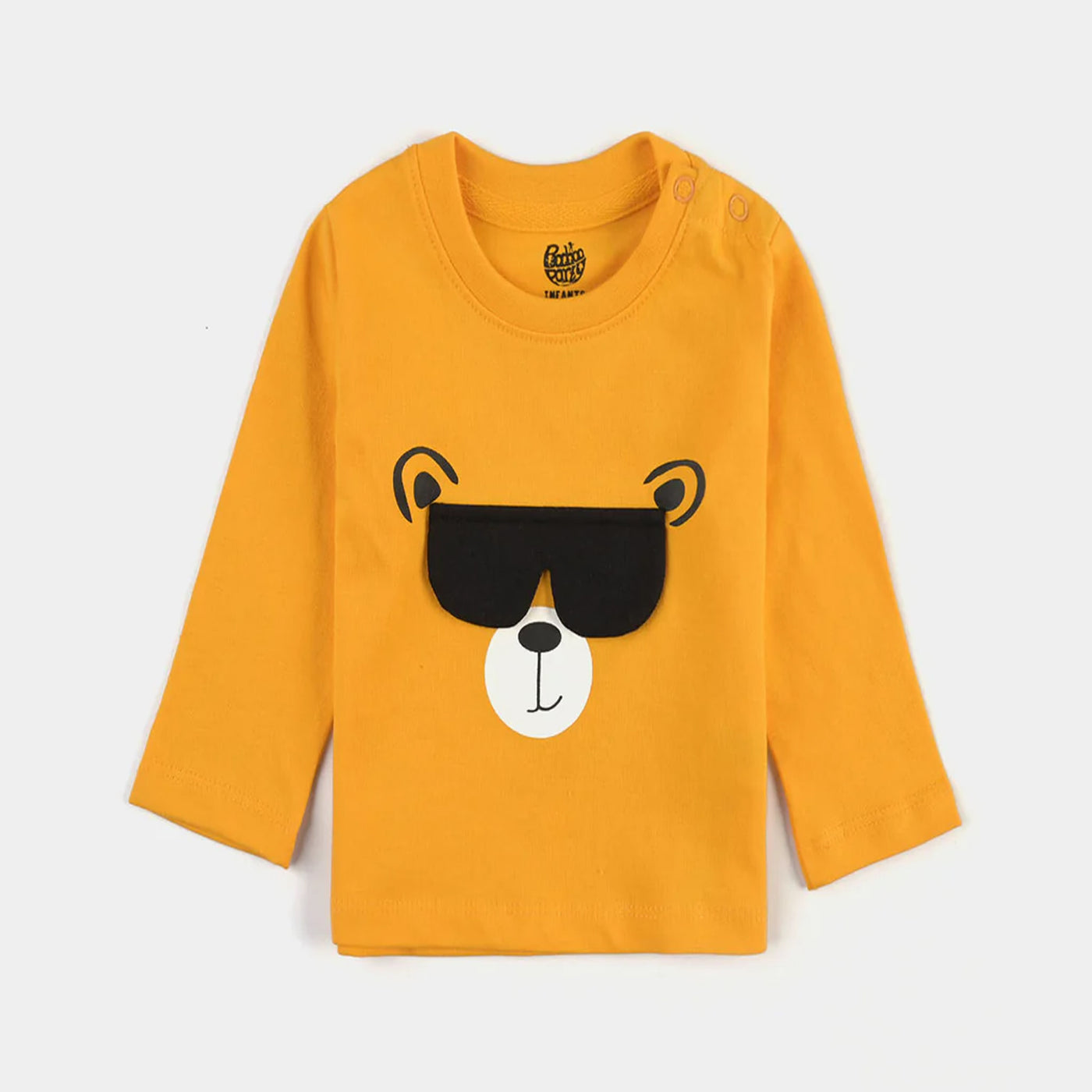 Infant Boys Cotton Jersey T-Shirt Bear-Citrus