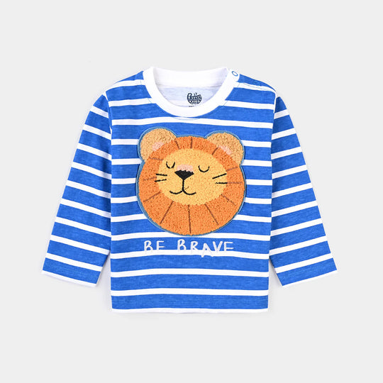 Infant Boys Cotton Jersey Round Neck T-Shirt Be Brave