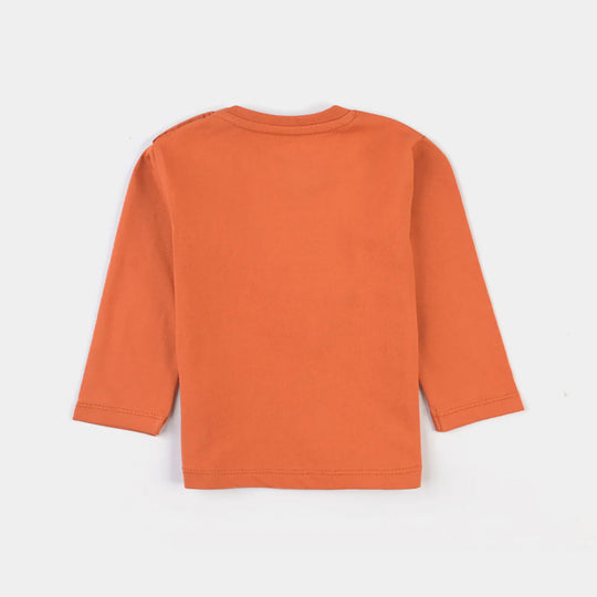 Infant Boys Cotton Jersey T-Shirt Forever Friend-Orange