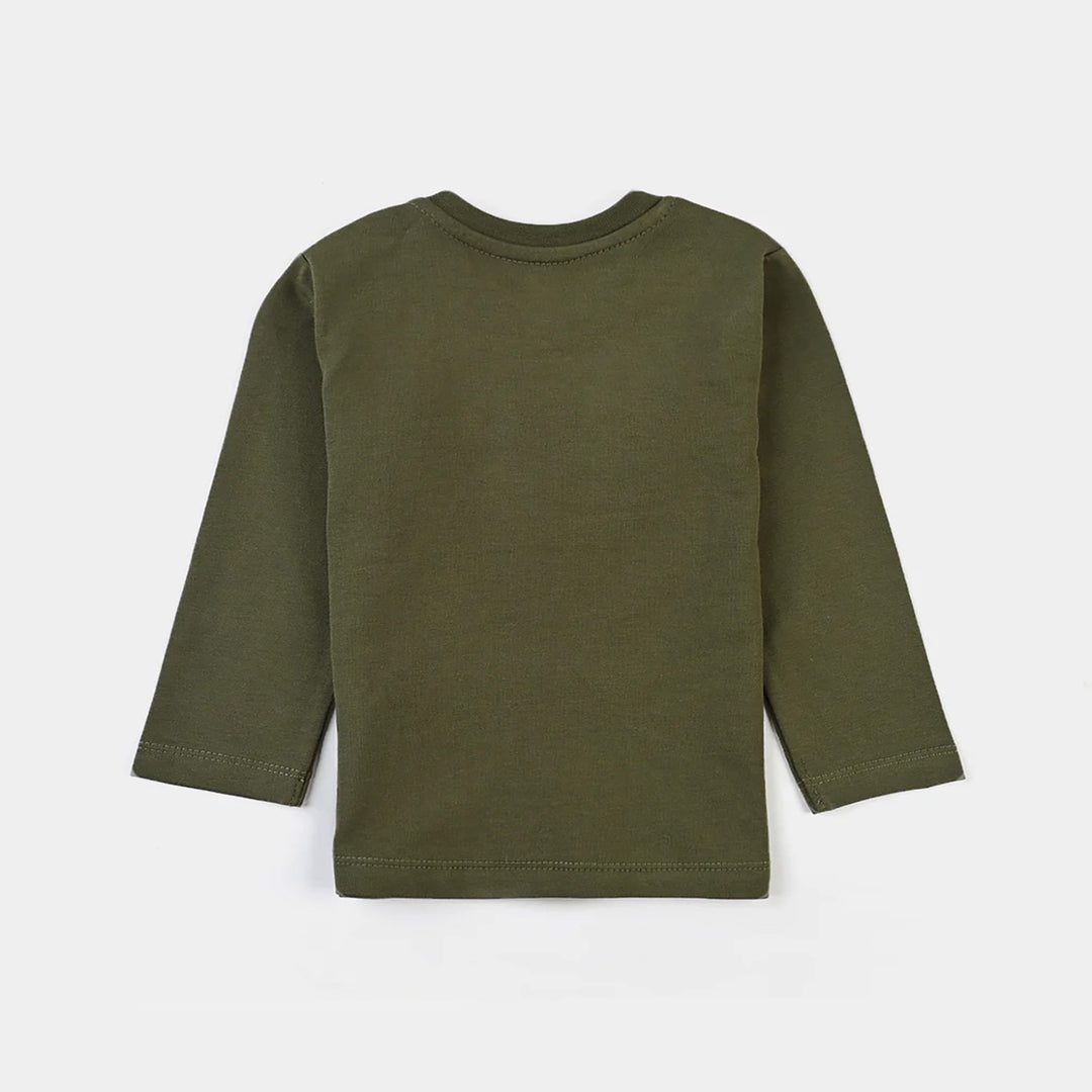 Infant Boys Cotton Jersey T-Shirt Woodland-Riffle Green