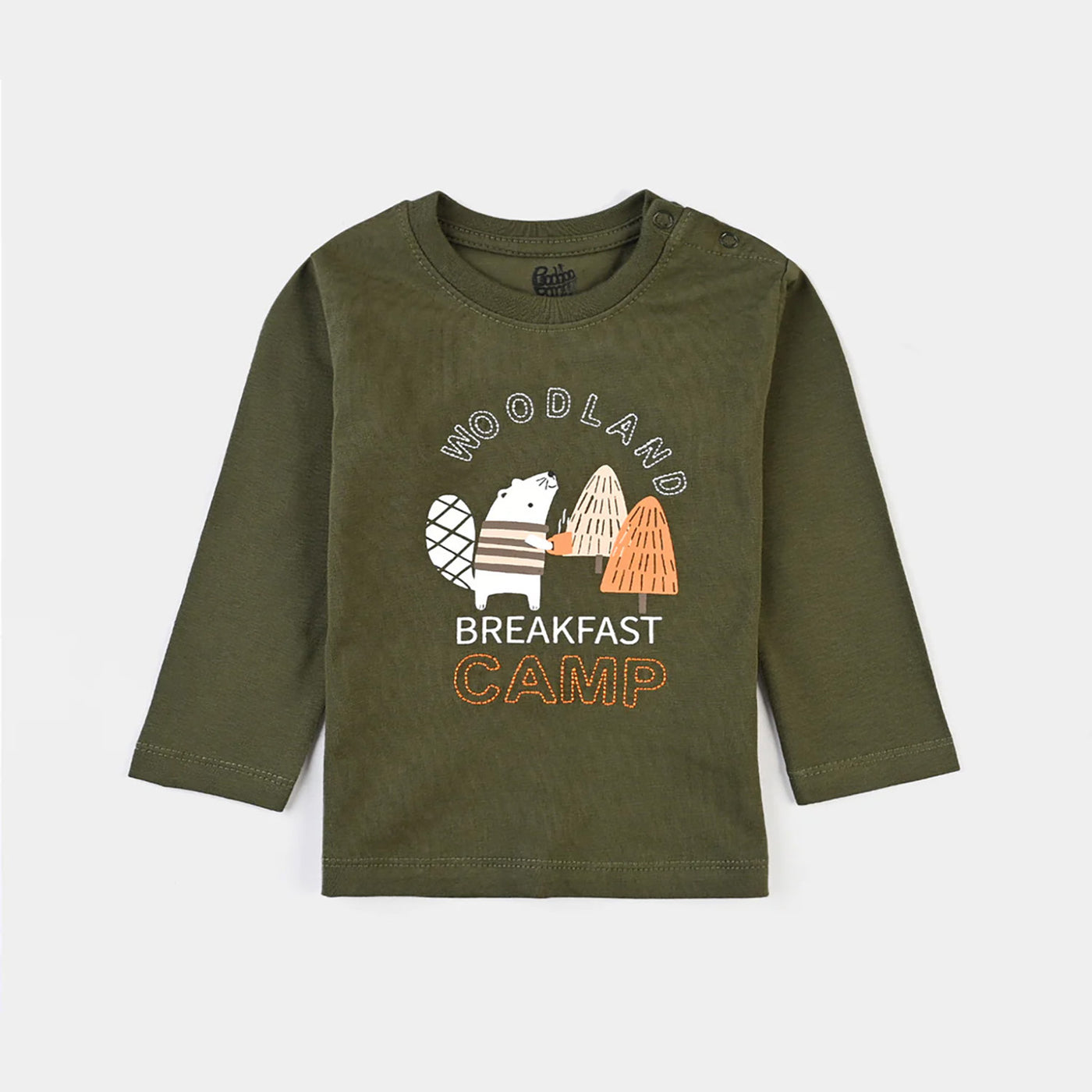 Infant Boys Cotton Jersey T-Shirt Woodland-Riffle Green