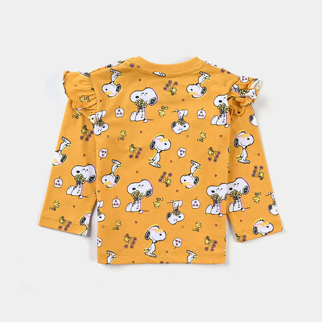 Infant Girls Cotton Jersey T-Shirt-Artisan Gold