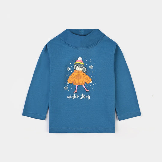 Infant Girls Cotton Jersey T-Shirt Winter Story-Sea port