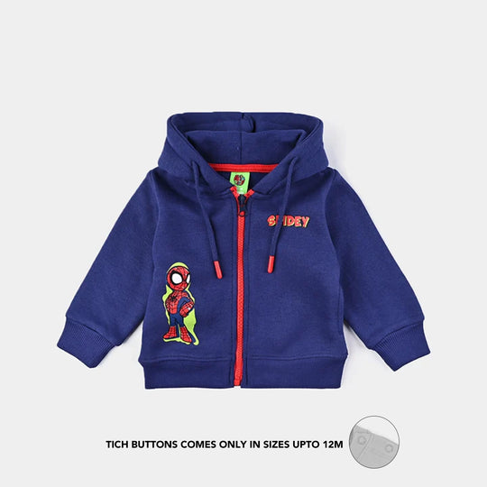 Infant Boys Fleece Knitted Suit Character-Navy Blue