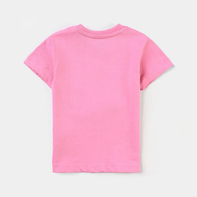 Infant Girls Cotton Jersey T-Shirt Love To Dance-Sachet Pink