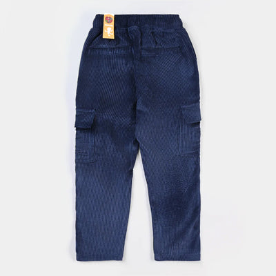 Boys Corduroy Pant Snap-NAVY