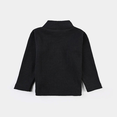 Infant Unisex Thermal Turtle Neck -BLACK