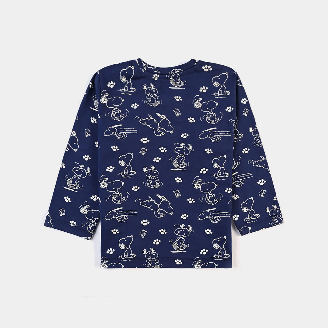 Infant Girls Lycra Jersey T-Shirt - NAVY