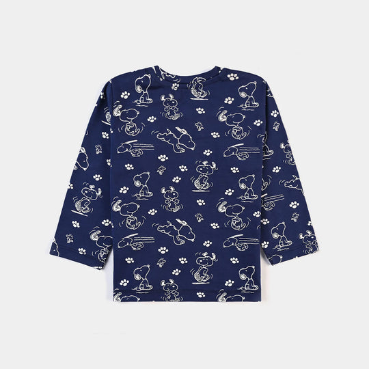 Infant Girls Lycra Jersey T-Shirt - NAVY