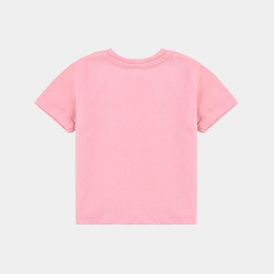 Infant Girls Cotton Jersey T-Shirt Cats-C.Pink